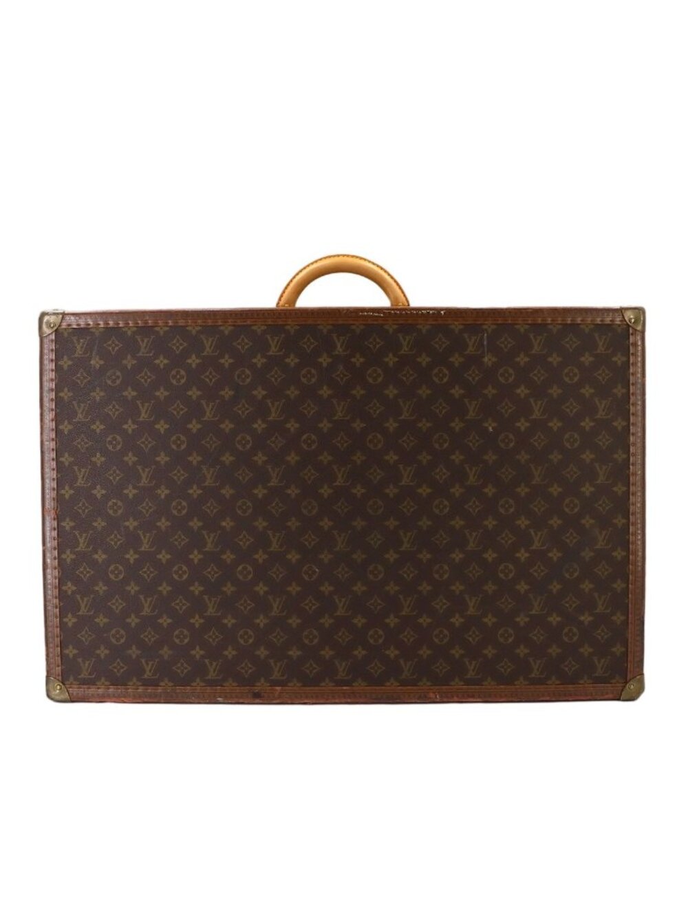 Louis Vuitton Monogram Alzer 75 Trunk Case Bag Brown